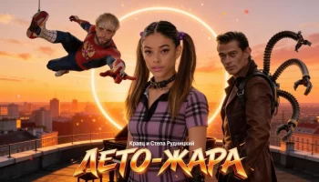 Кравц в образе Доктора Осьминога спорит со Стёпой Рудницким за актрису в клипе Лето Жара Кравц в образе Доктора Осьминога спорит со Стёпой Рудницким за актрису в клипе Лето Жара
